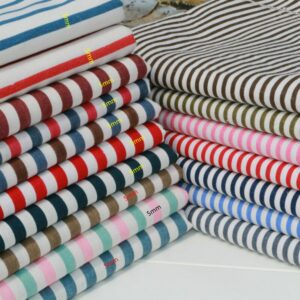 10m/lot 5MM-stripe Print Cotton Linen Fabric  Curtains Sofa Linen Tablecloths Bedding Set Wholesale 1