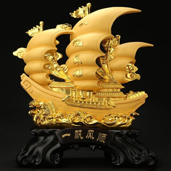 Smooth Sailing Sailboat Decoration Large Dragon Boat Housewarming Opening Gift Office Living Room Decoration 1