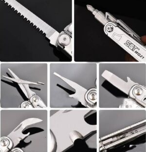 Daicamping DL12 Multifunctional 7CR17MOV Folding Knife Plier Set Hand Tools Multitools Army Swiss Knife Camping Gear Multi Knife 2