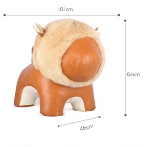 LARGE LION STOOL Microfiber Leather Surface A Special Furniture For Your Home Decoration 2