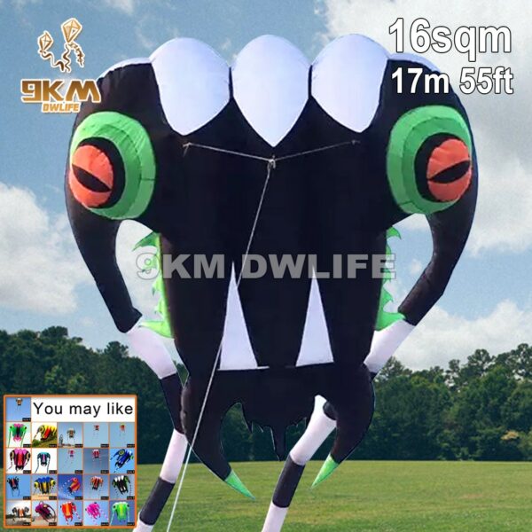 High Quality 16sqm Huge Trilobite Kite for Adults 17m Soft Inflatable Show Kite 30D Nylon Ripstop Fabric (7㎡~108㎡) Optional 1