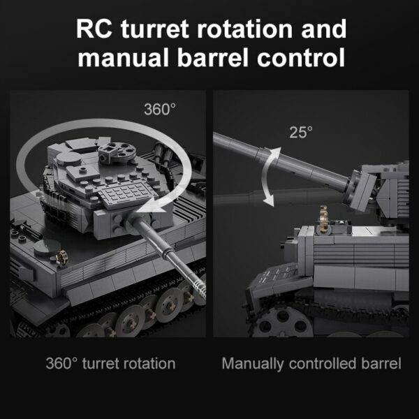 925pcs City Remote Control Ww2 Military Army Tiger Tank Building Blocks Weapon Bricks RC Vehicle Toys Gifts Children Boys 4