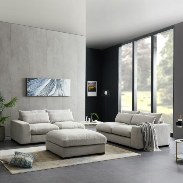 Sofa Comfortable Combination Sofa Living room sofa Light Gray 1