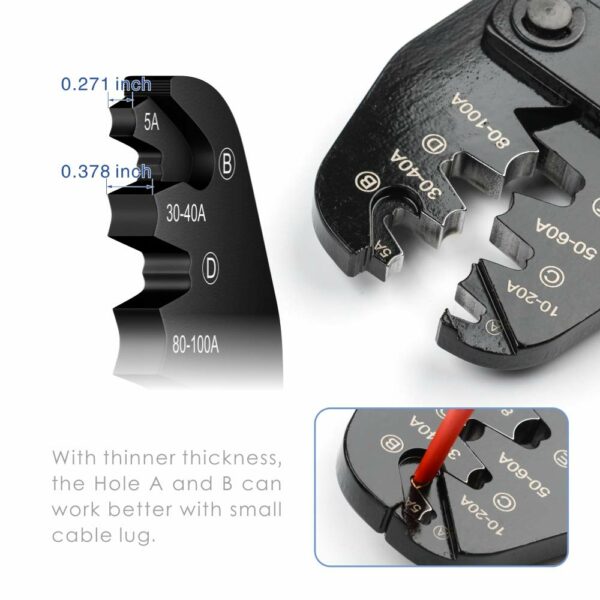 IWISS IWS-5100A Battery Lugs and Open Barrel Connectors Crimping Tools works with Wire AWG 16-4 5