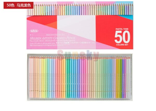 Japan Holbein 50/100/150 color oil pencils paper box Pencil Art Set Water soluble color set professional drawing art supplies 6