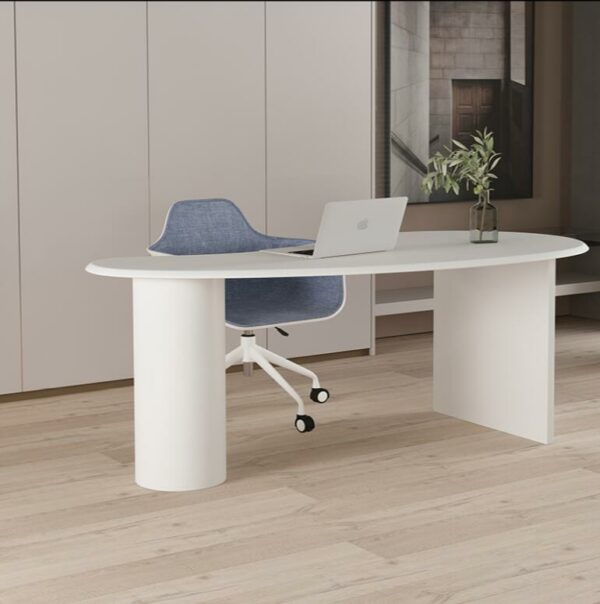 Solid wood desk special-shaped Nordic simple modern writing desk creative computer desk homestay designer office work desk 2