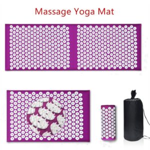 125x43cm Massage Cushion Yoga Acupressure Mat and Pillow Set Neck Back Foot Massager Pain Stress Relief Acupuncture Massage Pad 2