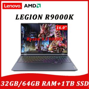 New Lenovo Legion R9000K Gaming Laptop e-sports 16inch  AMD R9-5900HX 32G/64G RAM 1TB SSD RTX 3080 2.5K 165Hz Backlit metal 1