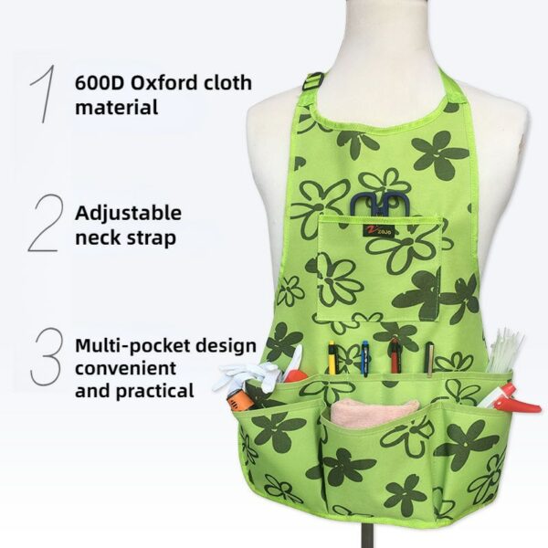 Outdoor Aprons BBQ Aprons Tool Bags Adjustable Camping Barbecue Cookouts Gardening Craft Barista Baking Drawing Flower Arranging 3