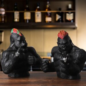 Animal Gorilla Sculpture Modern Resin Crafts Angry King Kong Gorilla Home Decoration Living Room And Office Statue Birthday Gift 1