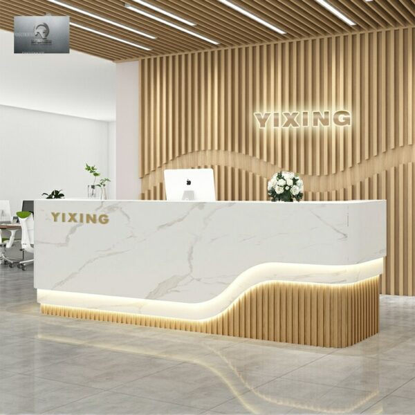 Company Reception Desks Cashier Counter Modern Office Furniture Beauty Salon Designer Training Institution Yoga Studio Bar Table 2