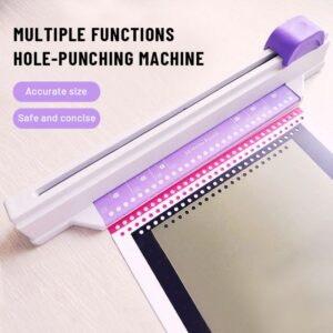 New Continuous 30 Holes Multi-function Puncher A4/B5/A5/B6 Light Duty Paper Loose-leaf Puncher DIY Tools Office Binding Supplies 1