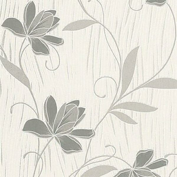 ASC Silver Glitter Floral Wallpaper