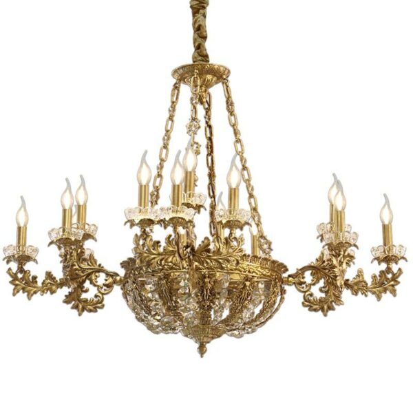 French style copper chandelier luxury creative bedroom living room dining room hotel villa high-end club chandelier 1