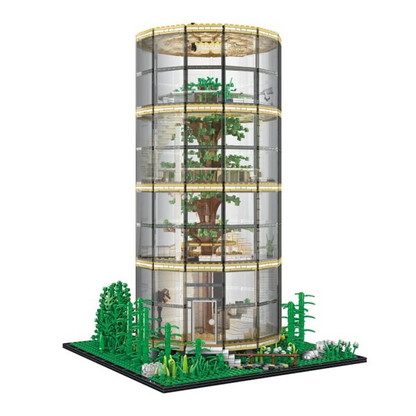 3495 PCS 85016 Creative Architecture Street View Series Glass Tree House Forest Villa Assembly Model Building Blocks Bricks Toys 3