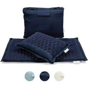 Nature Linen Coconut palm Massage Yoga mat sport pillow mat with bag Lotus Spike Acupressure Mat Cushion 1