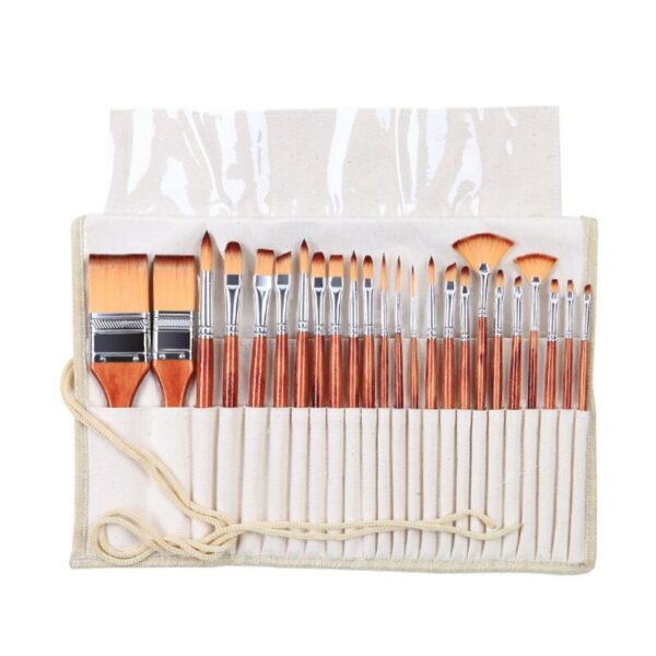 12/24 Pcs Professional Paint Brush Set Artist Nylon Hair Acrylic Watercolor Oil Painting Drawing for Art Supplies paint brushes 6