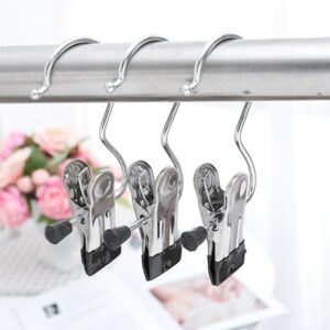 10pcs Stainless Steel Sock Rack Home Wall Cabinet Metal Kitchen Hook Clip Clothespins Drying Clothes Sock Hanger Organizer 1