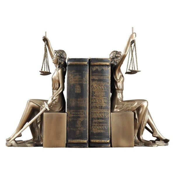 European-style Home Office Decorations Goddess Of Justice Bookends Bookends Lawyer Gifts Character Sculpture Art Ornament 6