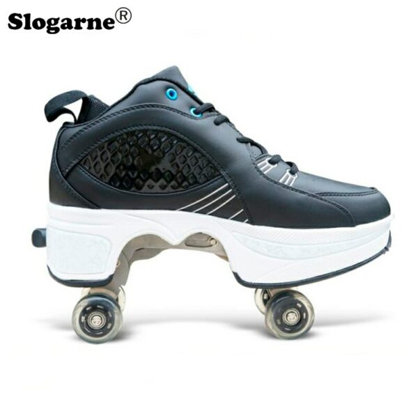 Kids' Roller Skates Boy Girl Unisex Four-Wheels Dual-Use Skate Shoes Double-Row Roller Men Inline Skates Casual Sports Sneakers 3