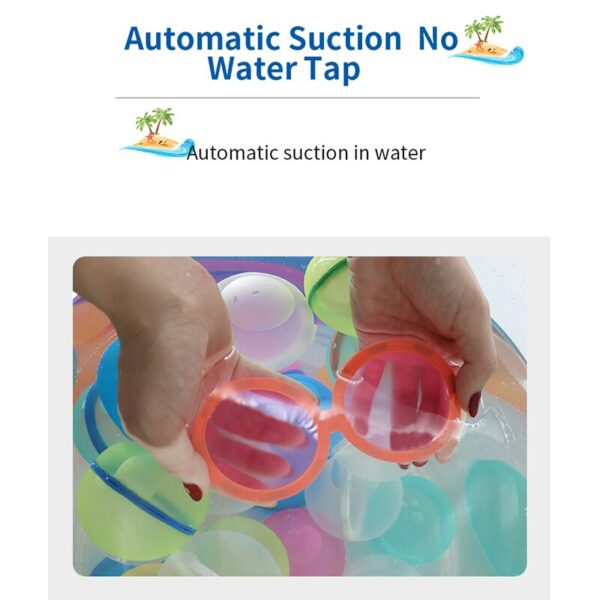 600pcs Water Bomb Splash Balls Toy Reusable Water Balloons Water Absorbent Ball Swimming Pools Toys For Kids Water Fight Games 4