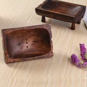 Handicrafts handmade teak soap box solid wood drain soap box without cover household rack 2