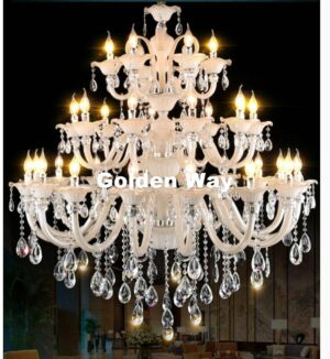 Free Shipping Modern Chandelier Living Room Hotel Double Layer Chandelier K9 Crystal Lights Luxury Chandelier Crystal Lighting 2