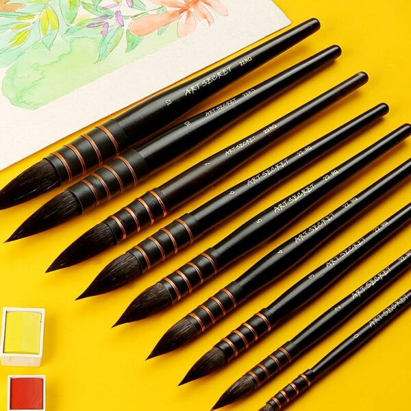 Squirrel Hair Artistic Brushes Professional Watercolor Paint Brush Set for Watercolor Painting Art Supplies acrylic brush 2