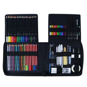 122 Pcs Professional Colored Pencils Water Soluble Watercolor Pencil Set Metallic Oil Pencil Carbon pencil Artist Art Supplies 2