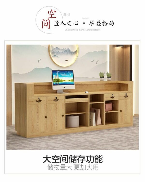 Modern minimalist clothing beauty salon health salon barber shop reception front desk Japanese restaurant restaurant bar cashier 5