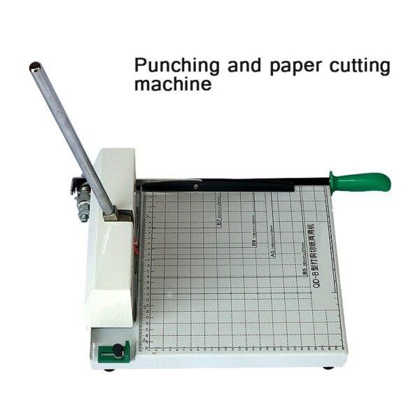 Manual Punching Machine Office Home Adjustable Hole Spacing Binding Machine Punching And Paper Cutting Dual-Purpose Machine 1pc 5