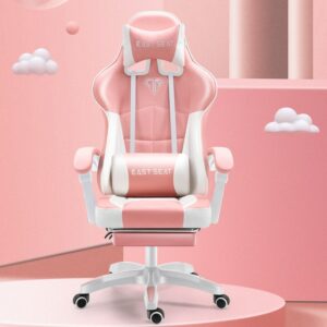 Pink gaming chair,grils live gamer chair,Lifting Adjustable Swivel computer chair White office chair,bedroom home furniture 1