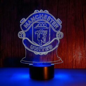 3d Led Night Light Manchester United Team Kids Bedroom Nightlight Anime Lamp