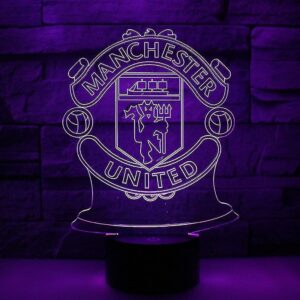 3d Led Night Light Manchester United Team Kids Bedroom Nightlight Anime Lamp