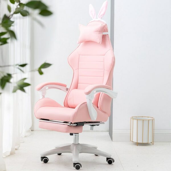 2022 New Pink chair,girls lovely gaming chair, swivel chair,bedroom live gamer chairs,Women comfortable office computer chair 4