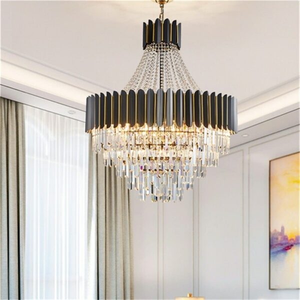 Hongcui Crystal Pendant Light Postmodern Luxury Chandelier LED Decorative For Home Dining Living Room 4