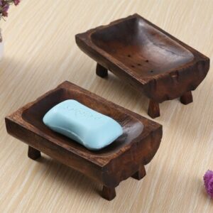 Handicrafts handmade teak soap box solid wood drain soap box without cover household rack 1