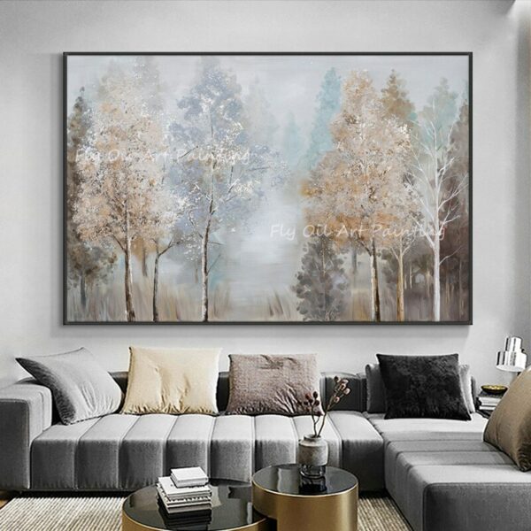 Forest Artwork Landscape Large Size 100% Handpainted oil painting for office living room decoration 3