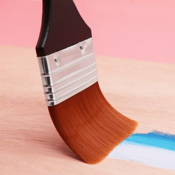 7pcs Nylon Hair Paint Brush Wood Handle Painting Drawing Arcylic Brushes Art School Stationary Supplies watercolor brush 4