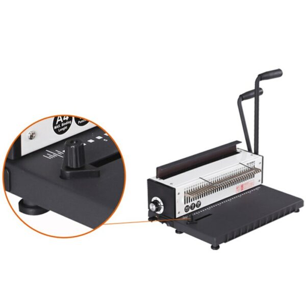 TD-1500B34 Manual Punching And Binding Machine A3A4 Document Iron Ring Punching Machine Pressing Ring Binding Machine 3