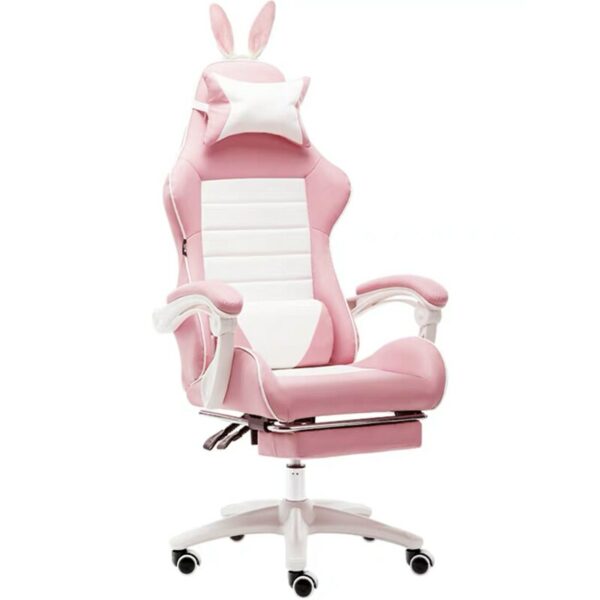 Office Chair WCG Computer Gaming Chair Reclining Armchair with Footrest Internet Cafe Gamer Chair Office Furniture Pink Chair 2