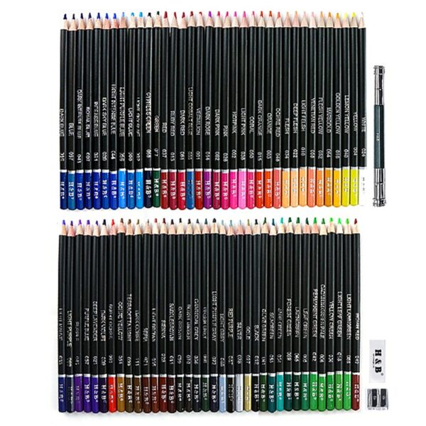 75pcs Professional Oil Colored Pencils Set with Pencils Cases Artist Drawing Pencils Color Pencil Painting School Supplies 3