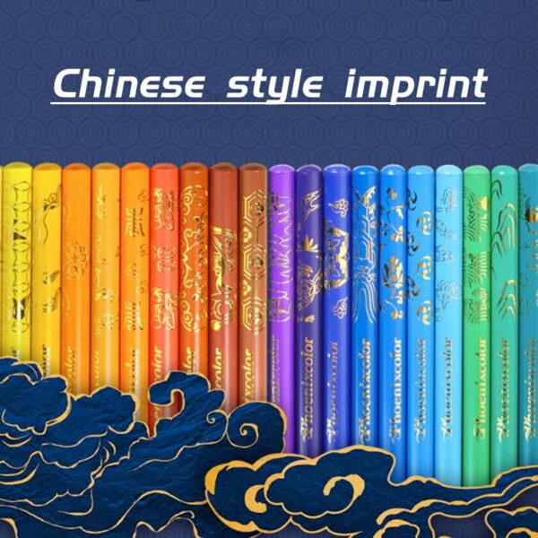 Phoenixcolor Chinese Style 50/100 Colors Professional Oil Colored Pencils Drawing Sketch Pencil Set For School Art Supplies 4