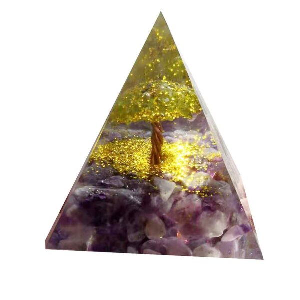 Homemiyn Tree Of Life Orgone Pyramid Crystal Stone Decoration Energy Generator Blanacing Chakra For Yoga