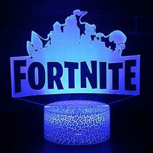 3d Touch Lamp Night Lights Child 7 Colors With Remote Control - Fortnite # 1