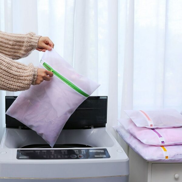 7Pcs/Set Mesh Zipped Laundry Bag Polyester Net Anti-Deformation Underwear Bra Clothes Mesh Bags For Home Washing Machines 2