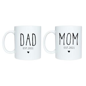 2021 Gifts For Parents 2pc 11oz Mug The Happiest Gifts Dad And Mom