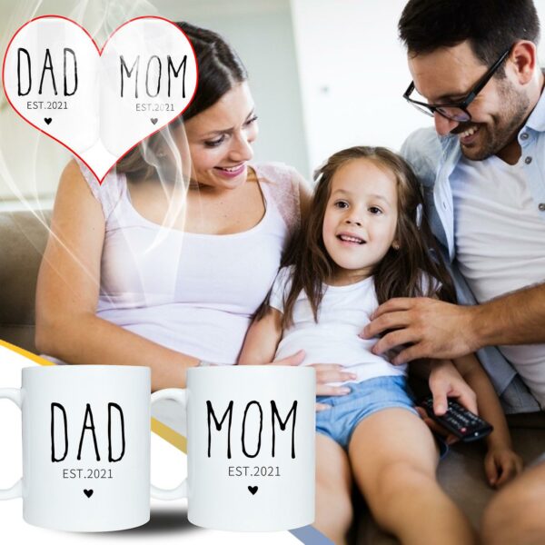 2021 Gifts For Parents 2pc 11oz Mug The Happiest Gifts Dad And Mom