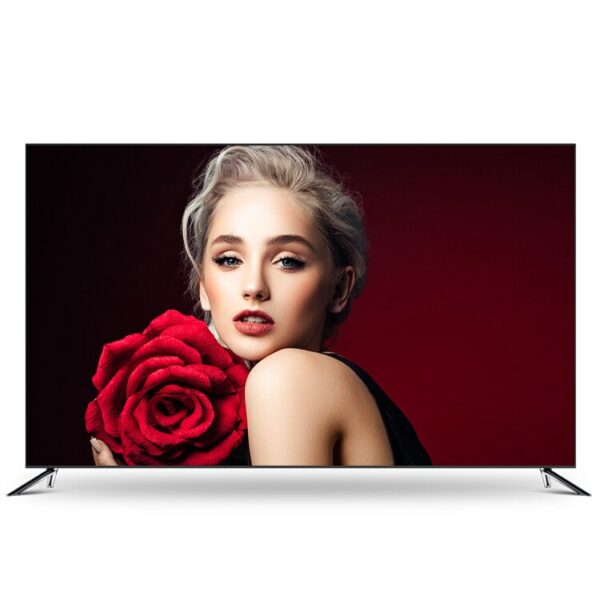 Gold color frame 43 50 55 inch youtube TV android OS smart  wifi internet LED 4K television TV 4