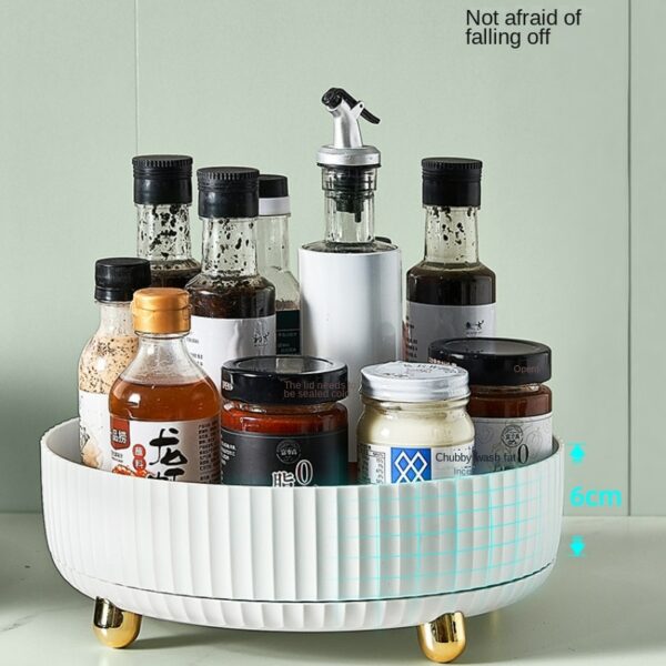 360 Degree Rotation Kitchen Seasoning Storage Rack Multifunctional Seasoning Soy Sauce Vinegar Storage Rack Seasoning Plate Hous 3